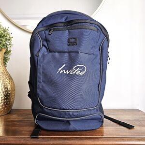 NWOT OGIO Range Pack 91007 Navy Blue Backpack Laptop Travel Invited Embroidery